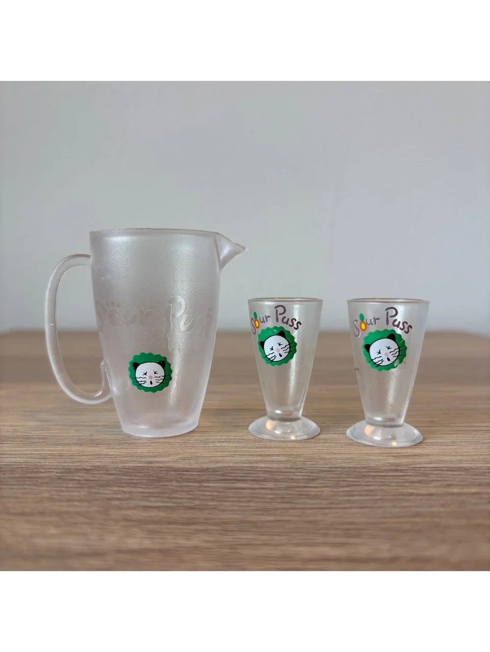 Vintage Muffy Vanderbear Sour Puss Lemonade Pitcher, 2 Cups 1996 Accessories